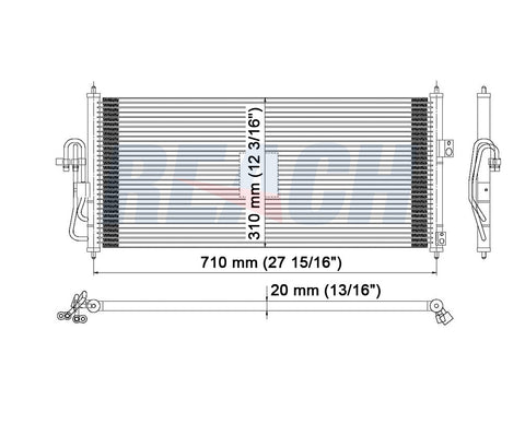2001 NISSAN SENTRA 1.8 L CONDENSER REA31-4980P