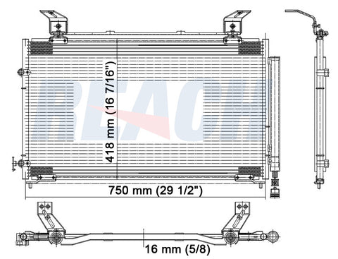 1999 HONDA ODYSSEY 3.5 L CONDENSER REA31-4985P