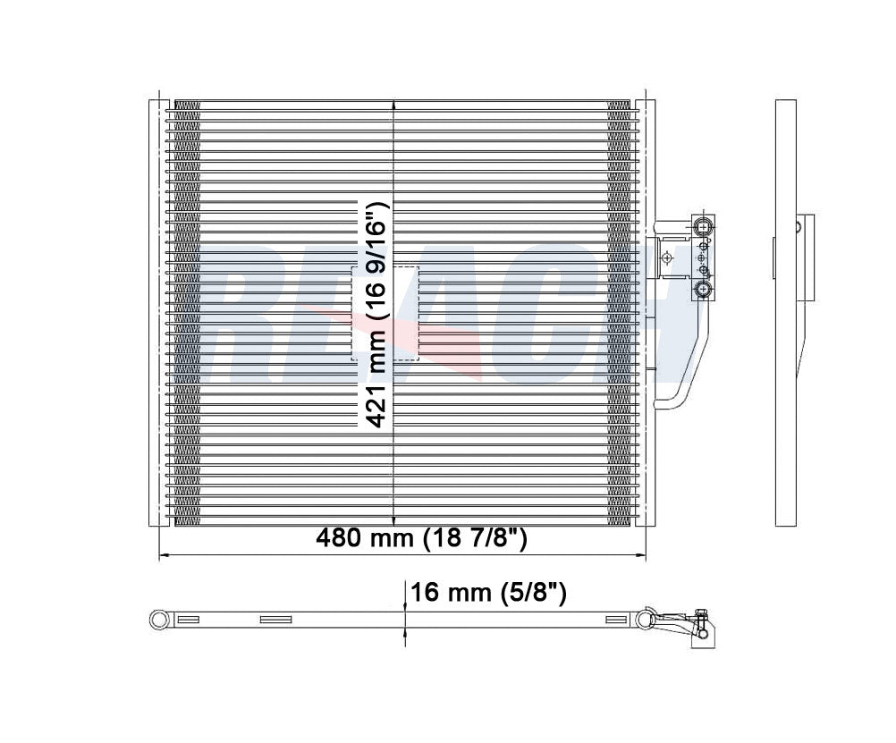 2002 BMW 525I 2.5 L CONDENSER REA31-4993P