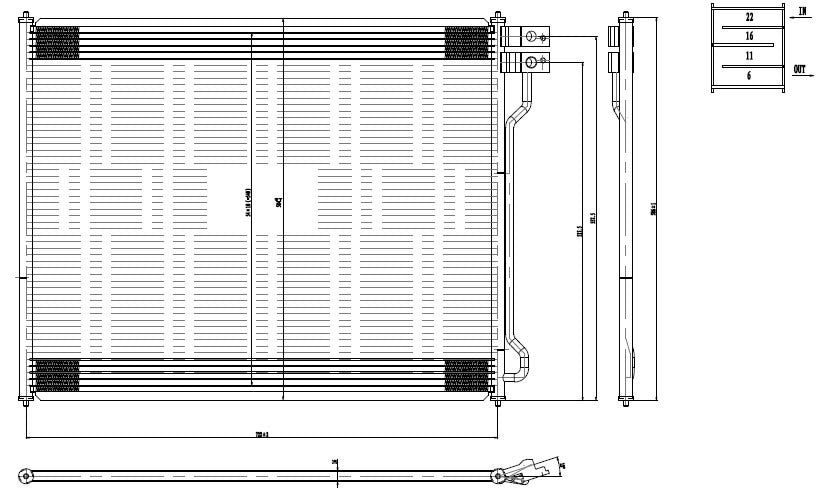 2008 FORD E-250 5.4 L CONDENSER REA31-3753P