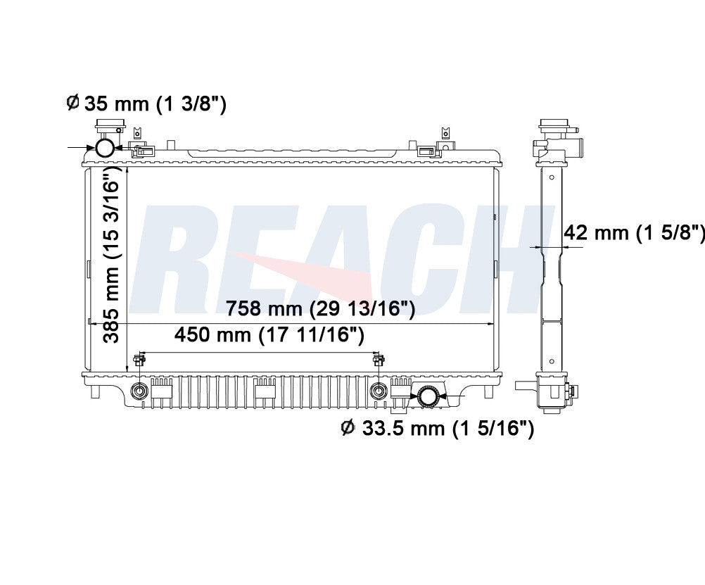 2009 PONTIAC G8 6.0 L RADIATOR REA41-13044A