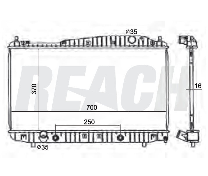 2005 SUZUKI VERONA 2.5 L RADIATOR REA41-13000A