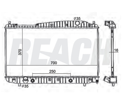 2005 SUZUKI VERONA 2.5 L RADIATOR REA41-13000A