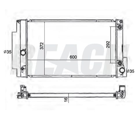 2010 SCION XB 2.4 L RADIATOR REA41-13001A