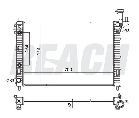 2007 GMC ACADIA 3.6 L RADIATOR REA41-13006A