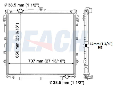 2013 TOYOTA TUNDRA 4.6 L RADIATOR REA41-2994A