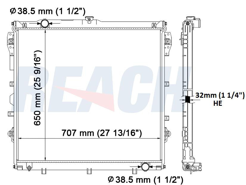 2012 TOYOTA TUNDRA 4.6 L RADIATOR REA41-2994A