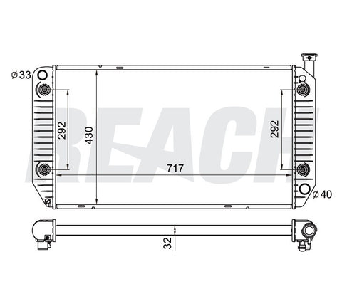 1994 CHEVROLET P30 4.3 L RADIATOR REA41-1528A