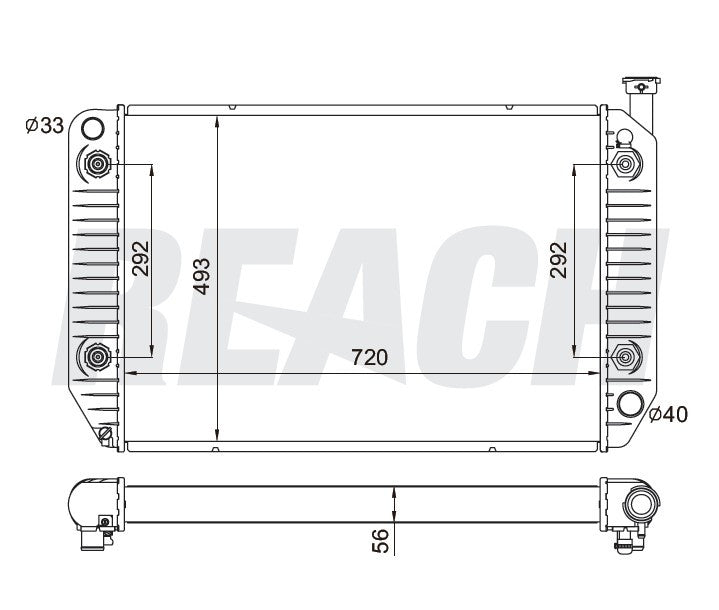 1994 CHEVROLET P30 5.7 L RADIATOR REA41-1530A