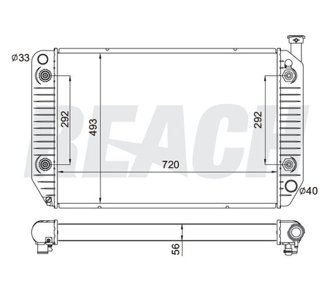 1998 CHEVROLET P30 5.7 L RADIATOR REA41-1530A