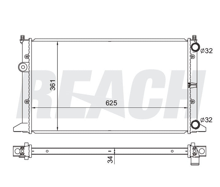 1994 VOLKSWAGEN JETTA 1.9 L RADIATOR REA41-1557A