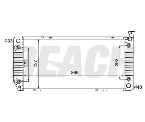 1992 CHEVROLET C3500HD 5.7 L RADIATOR REA41-1693A