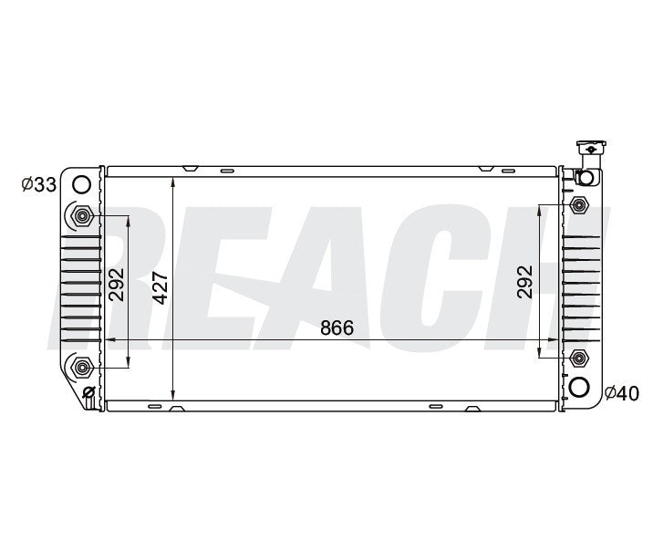 1994 CHEVROLET BLAZER 5.7 L RADIATOR REA41-1693A