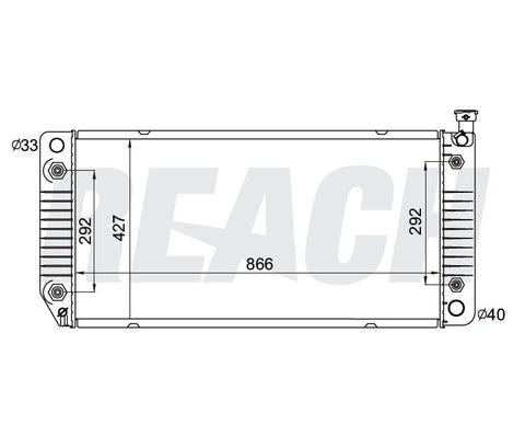 1992 GMC C1500 SUBURBAN 5.7 L RADIATOR REA41-1694A