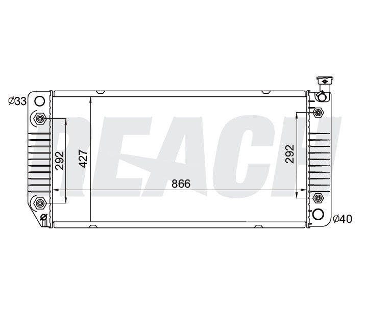 1993 GMC K3500 5.7 L RADIATOR REA41-1694A