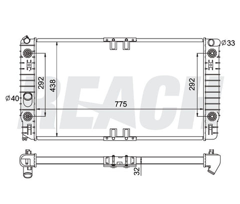1995 OLDSMOBILE AURORA 4.0 L RADIATOR REA41-1700A