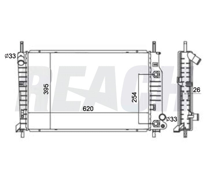 1995 MERCURY MYSTIQUE 2.0 L RADIATOR REA41-1719A