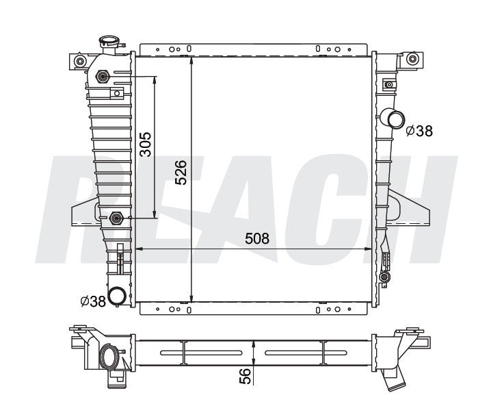 1996 FORD EXPLORER 4.0 L RADIATOR REA41-1728A