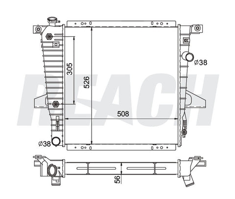 1996 FORD EXPLORER 4.0 L RADIATOR REA41-1728A