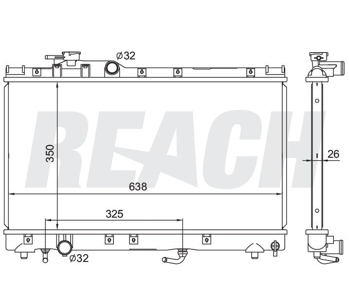 1994 TOYOTA CELICA 1.8 L RADIATOR REA41-1748A