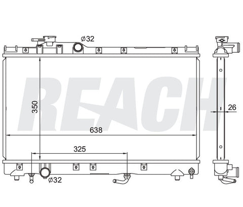 1994 TOYOTA CELICA 1.8 L RADIATOR REA41-1748A