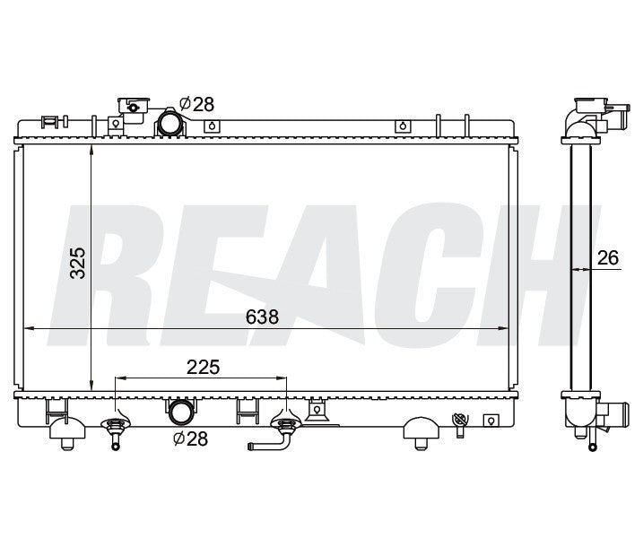 1999 TOYOTA TERCEL 1.5 L RADIATOR REA41-1750A