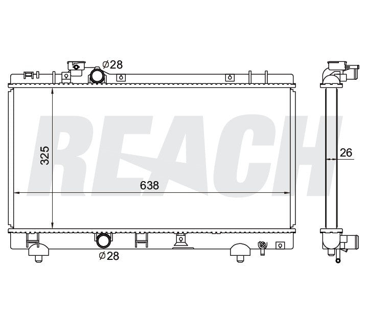 1996 TOYOTA TERCEL 1.5 L RADIATOR REA41-1758A