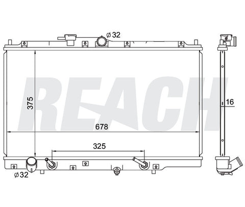 1997 HONDA ACCORD 2.7 L RADIATOR REA41-1776A