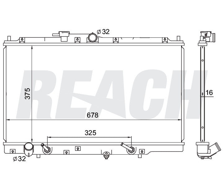 1998 ACURA CL 3.0 L RADIATOR REA41-1776A