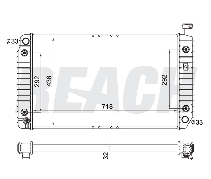 1996 CHEVROLET LUMINA APV 3.4 L RADIATOR REA41-1799A
