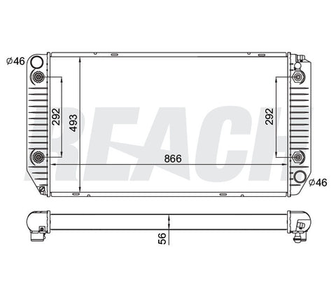 1996 CHEVROLET P30 6.5 L RADIATOR REA41-1809A