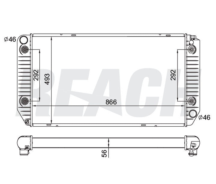 1994 GMC P3500 6.5 L RADIATOR REA41-1809A