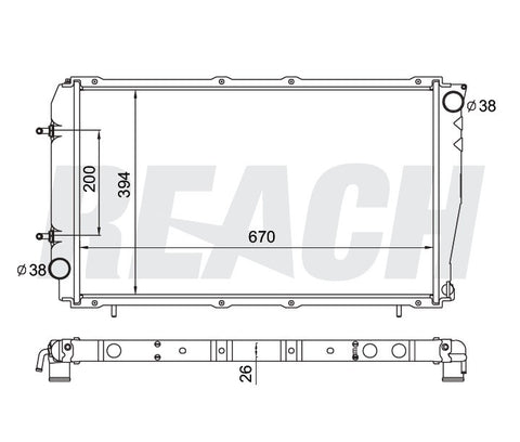 1991 SUBARU LEGACY 2.2 L RADIATOR REA41-1819A