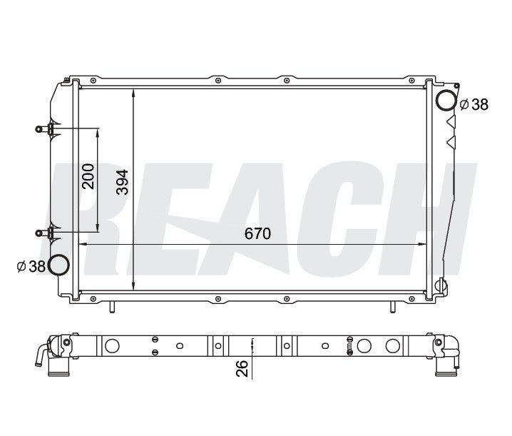 1992 SUBARU LEGACY 2.2 L RADIATOR REA41-1819A