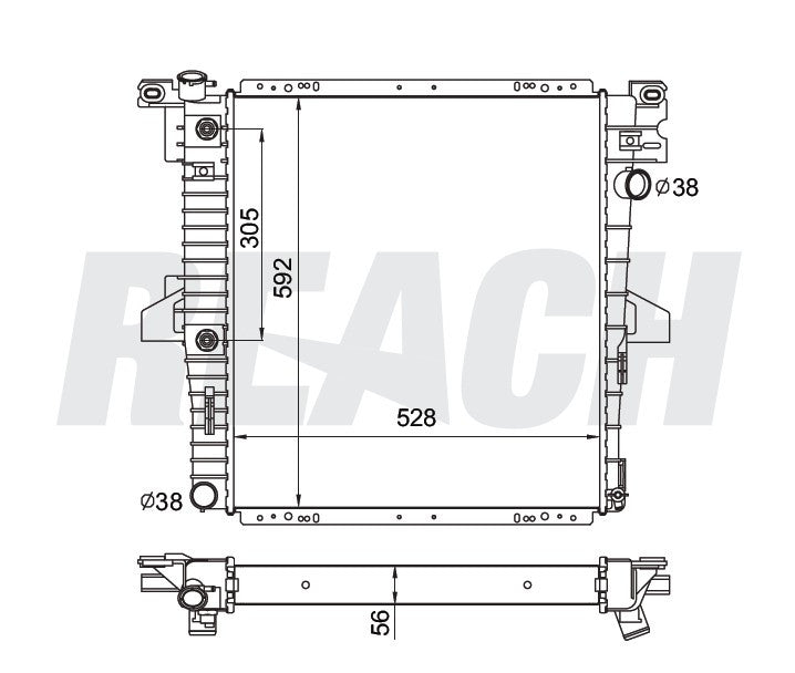 1997 FORD EXPLORER 5.0 L RADIATOR REA41-1824A