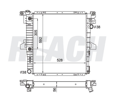 1998 FORD EXPLORER 5.0 L RADIATOR REA41-1824A