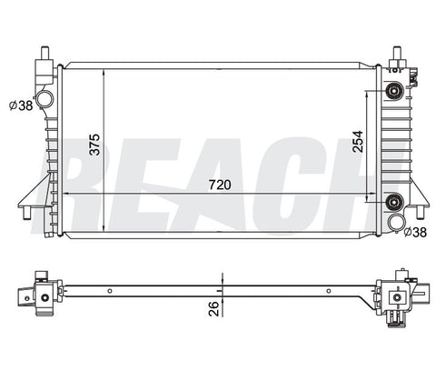 1996 FORD TAURUS 3.4 L RADIATOR REA41-1830A
