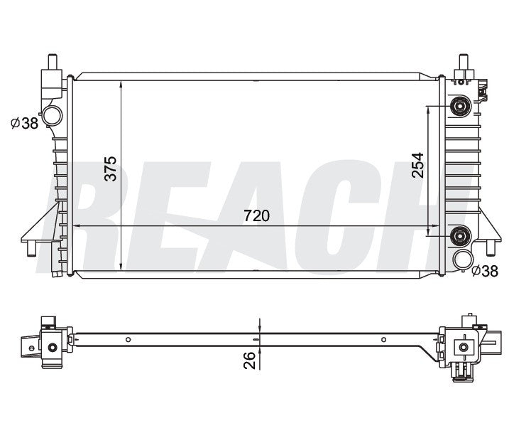 1997 FORD TAURUS 3.4 L RADIATOR REA41-1830A