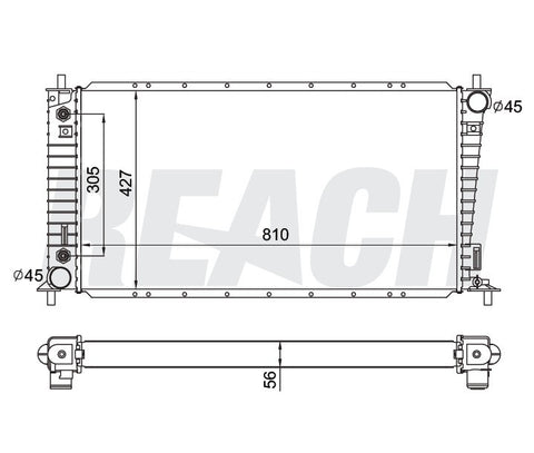 1997 FORD F-150 4.2 L RADIATOR REA41-1831A