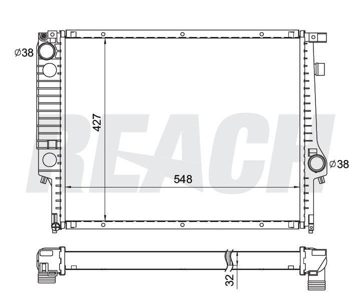 1992 BMW 320I 2.0 L RADIATOR REA41-1841A