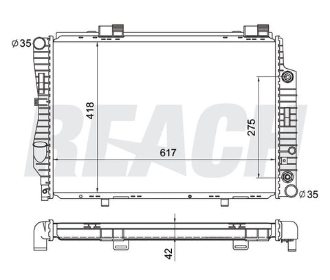 1995 MERCEDES-BENZ C36 AMG 3.6 L RADIATOR REA41-1845A