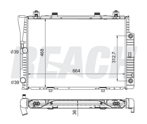 1999 MERCEDES-BENZ S320 3.2 L RADIATOR REA41-1847A