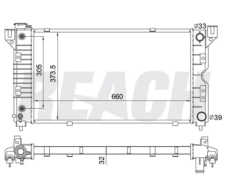 1996 DODGE CARAVAN 3.0 L RADIATOR REA41-1850A