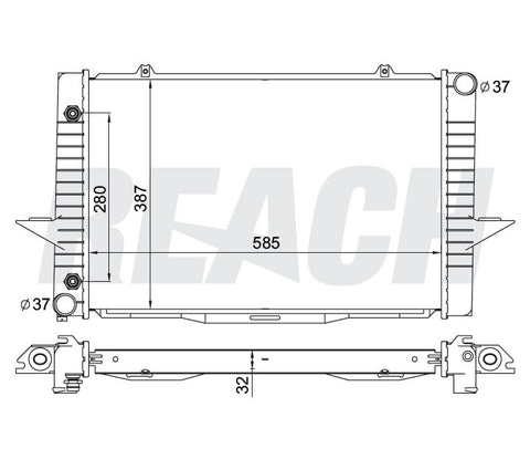 1998 VOLVO V70 2.4 L RADIATOR REA41-1851A