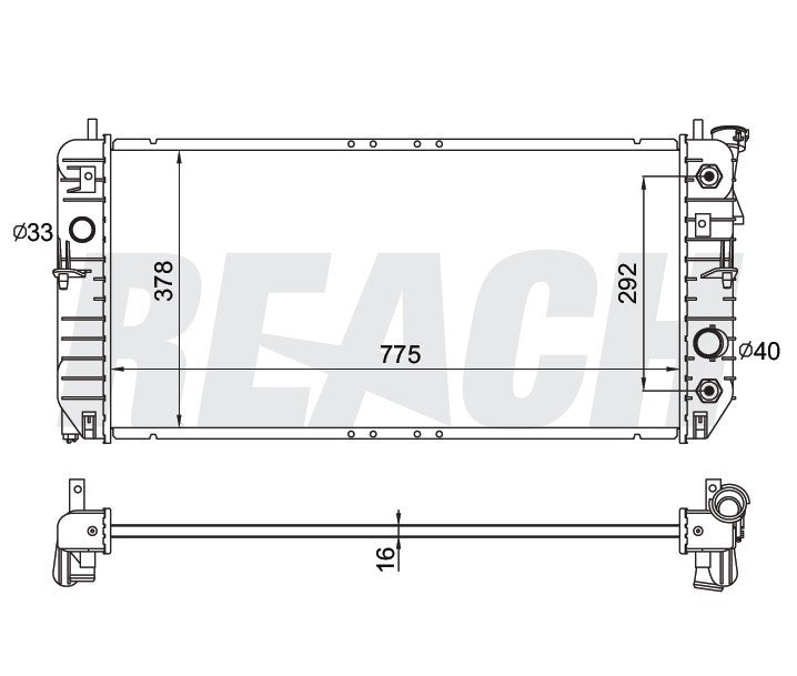 1998 BUICK PARK AVENUE 3.8 L RADIATOR REA41-1880A