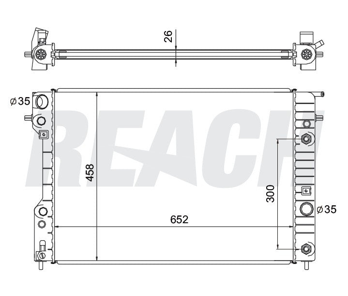 1997 CADILLAC CATERA 3.0 L RADIATOR REA41-1881A