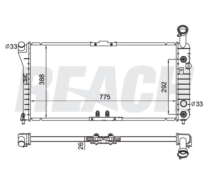 1997 CHEVROLET VENTURE 3.4 L RADIATOR REA41-1890A