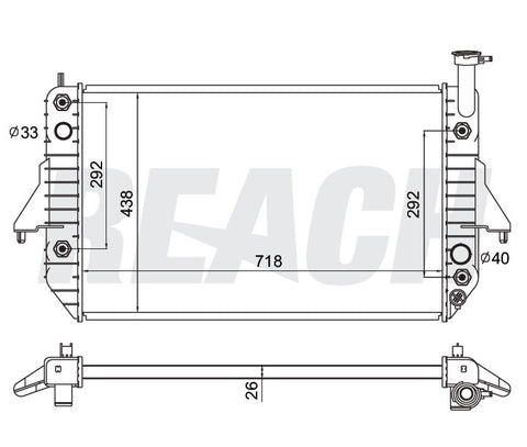1997 GMC SAFARI 4.3 L RADIATOR REA41-2003A