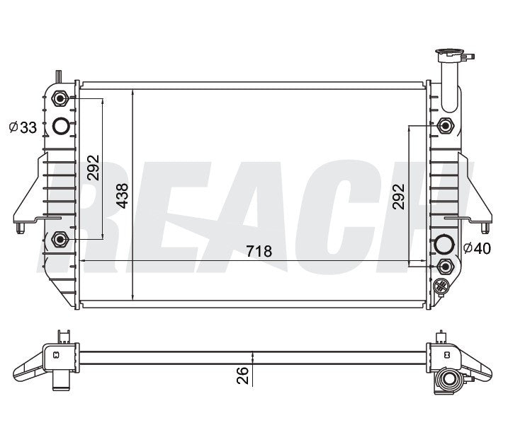 2003 GMC SAFARI 4.3 L RADIATOR REA41-2003A