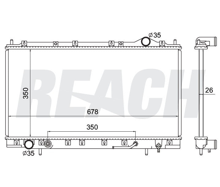 1997 DODGE AVENGER 2.0 L RADIATOR REA41-2023A